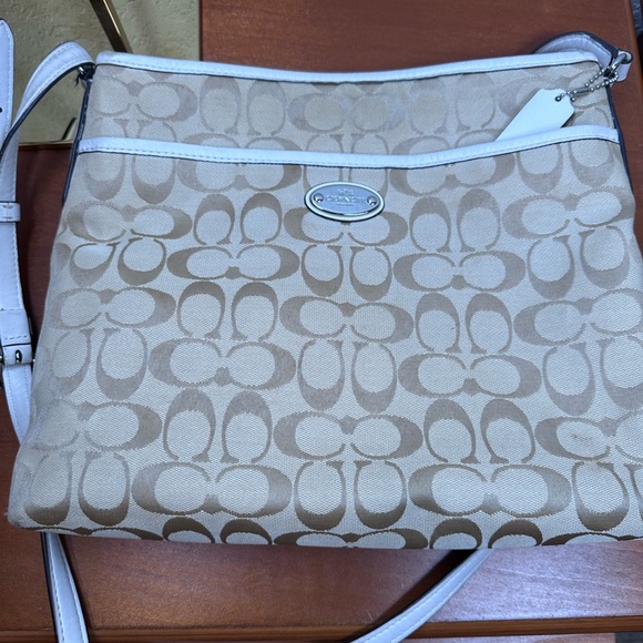 Coach Tan Signature Crossbody Bag - Picture 1 of 13